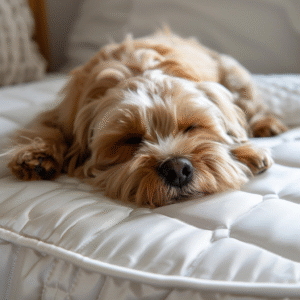 u1829743871 small dog sleeping peacefully on white memory foa a4954221 6aa2 455b b81a f100bbf32ec9 0